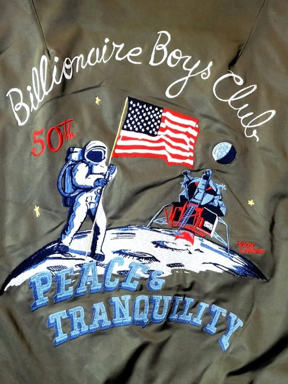 Billionaire Boys Club Apollo Vest Mens XL Peace Tranquility Embroidered Patches